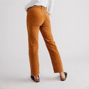 Rolla’s High Rise Straight brown corduroy pants
